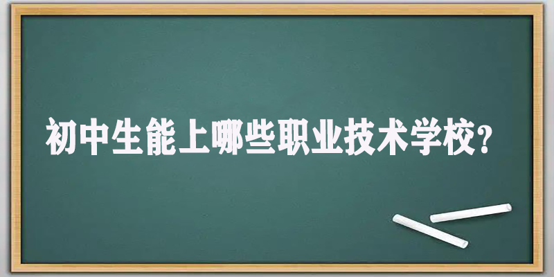 初中生能上哪些职业技术学校？